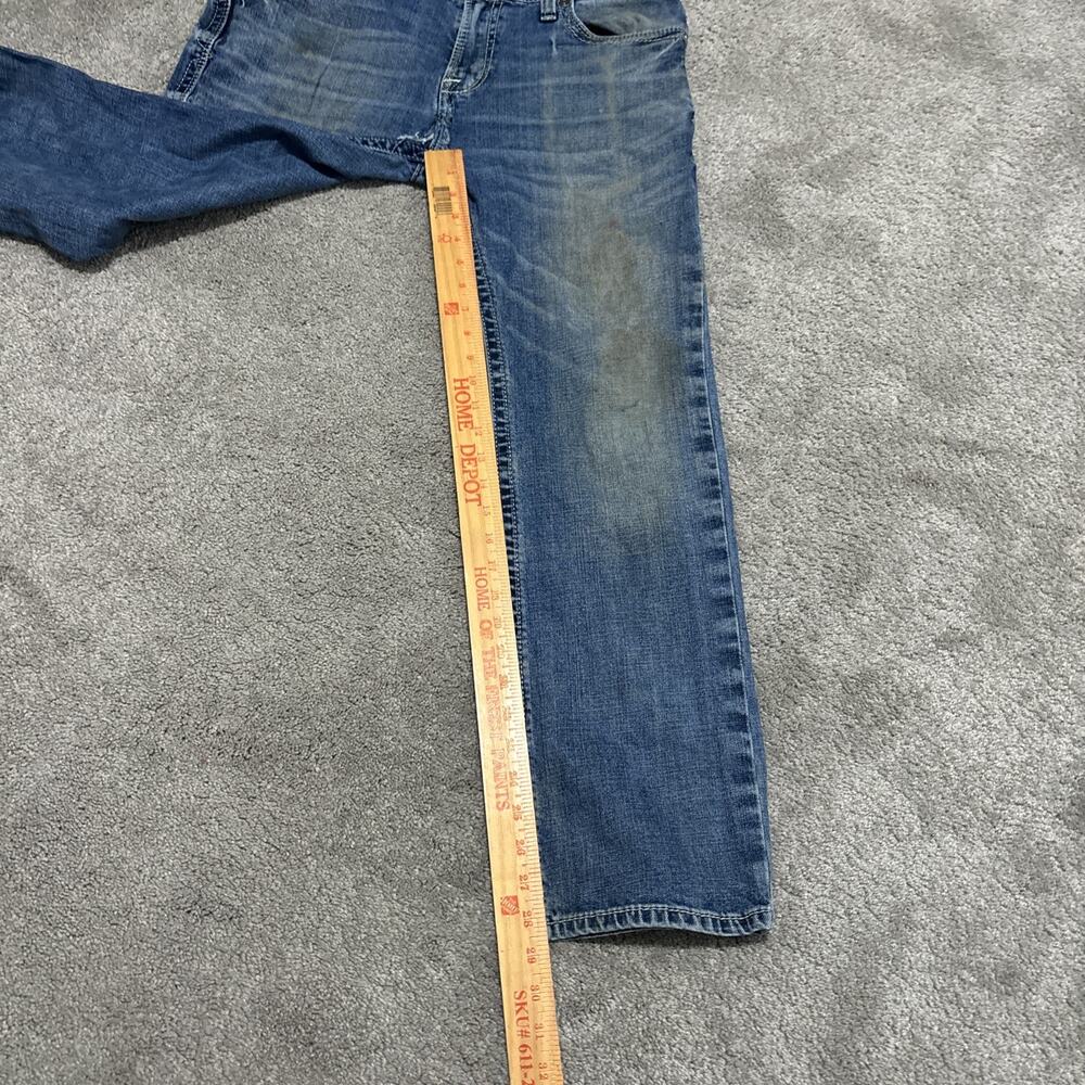 Ariat M7 Jeans Mens 36x30 Medium Wash Slim Fit Straight Leg Distressed Denim - Picture 6 of 6